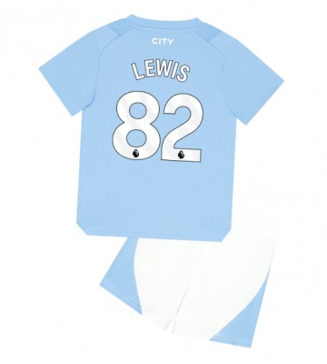 Manchester City Rico Lewis #82 Replika Babytøj Hjemmebanesæt Børn 2023-24 Kortærmet (+ Korte bukser)